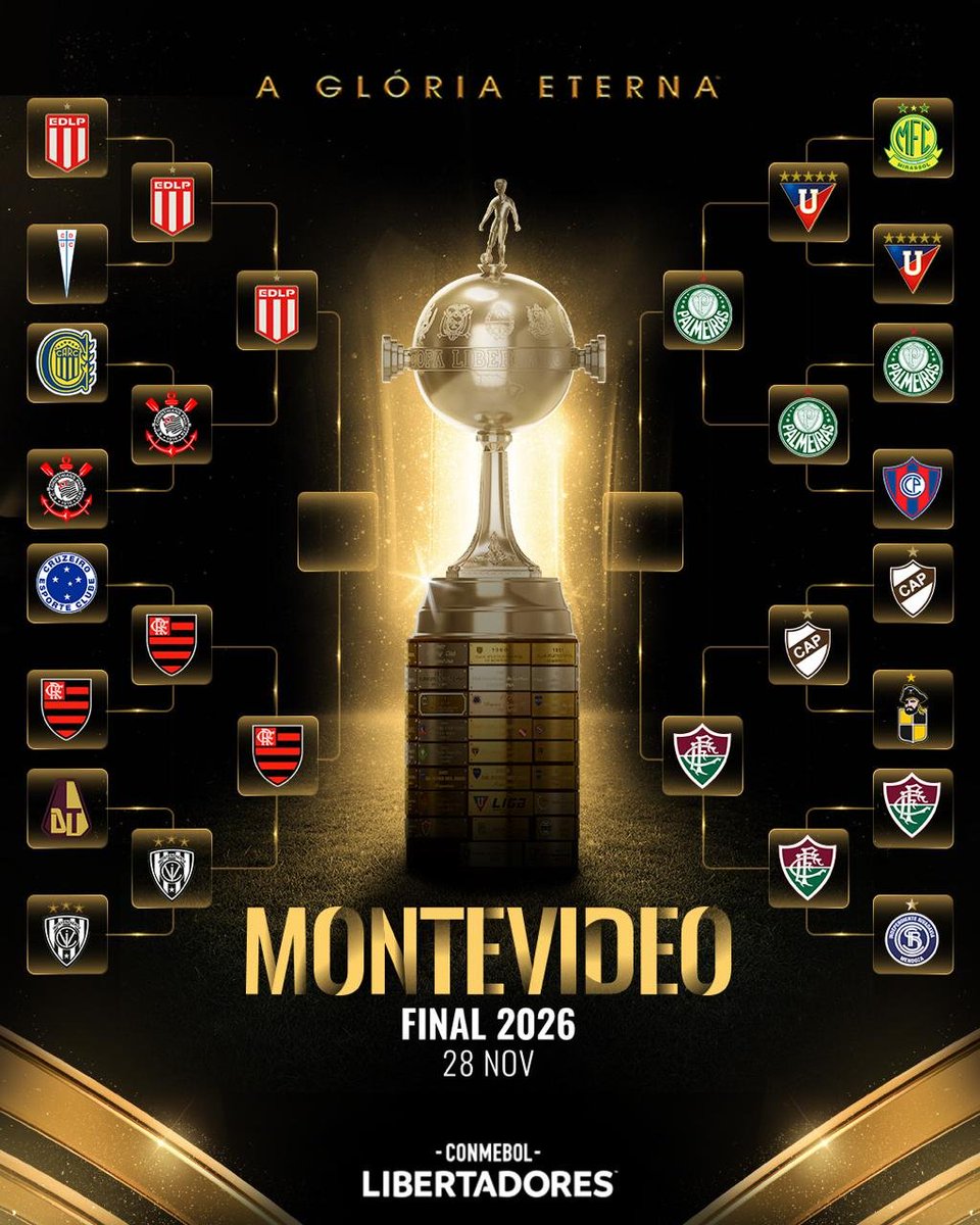 Noitedecopa's tweet photo. 🔎 VOCÊ SABIA?

Todos os campeões da Libertadores desde 2019 vieram do lado DIREITO do chaveamento e eram...BRASILEIROS! 🇧🇷

✅ 2019 Flamengo 
✅ 2020 Palmeiras 
✅ 2021 Palmeiras 
✅ 2022 Flamengo 
✅ 2023 Fluminense 
✅ 2024 Botafogo 
✅️ 2025 Flamengo
⌛️ 2026 F... ou P...

SERÁ?