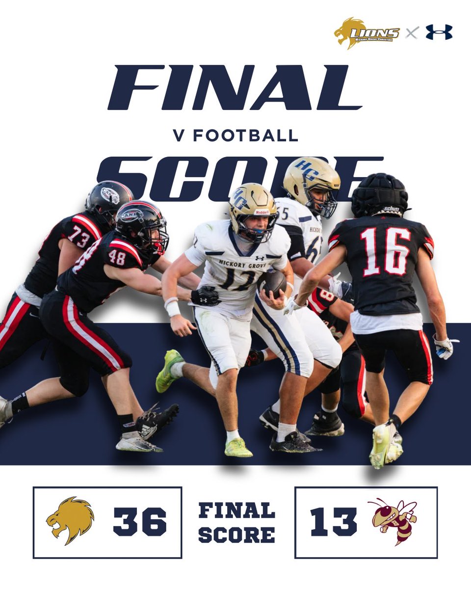 HGCSAthletics's tweet photo. .
Final from the Grove.
.
📸 Ally Q
.
#HGCS #HGCSLions #LionNation #HickoryGroveChristian
. https://t.co/nTcLahO7FE