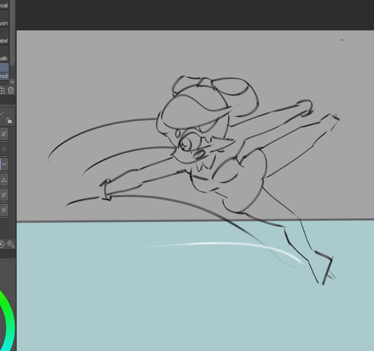 SemiDailyCallie's tweet photo. WIP

callie does figure skating :D

no references for this, so im kind of surprised at how I managed to portray her momentum/balance like this, and also the tension at her knee. there is much to fix so I'll try to improve on it in the future https://t.co/7SA3h50kUF