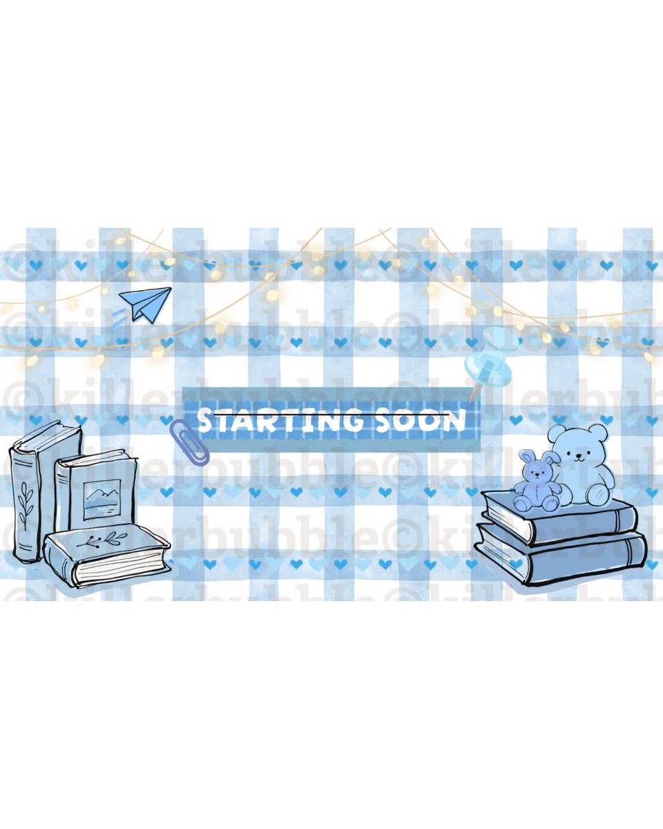 killerbubbleTTV's tweet photo. Simply Blue Twitch/YouTube pack
Twitch overlay pack. Includes Starting Soon, Be Right Back, Ending Soon screens plus matching banner. 1920x1080 PNG ready for OBS, Twitch and YouTube. Link in bio #artist #streamoverlay #twitchgraphics #smallstreamer https://t.co/tcdtc83OaB