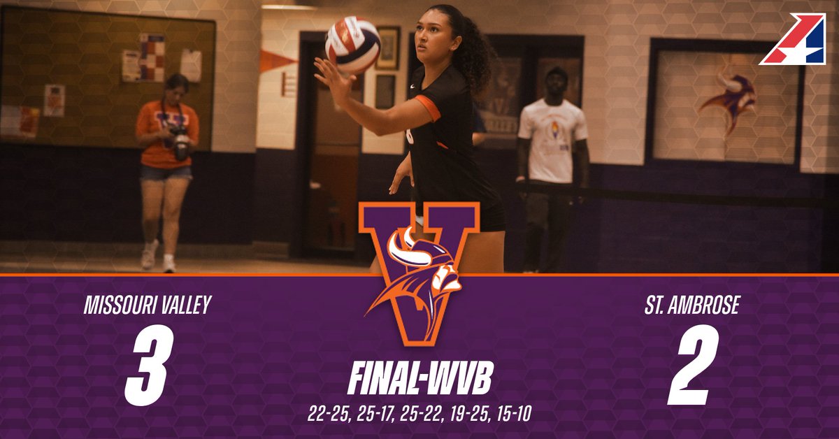 MVUAthletics's tweet photo. Missouri Valley University Women's Volleyball Tops St. Ambrose in Five Games at Home! #valleywillroll
https://t.co/EdG8x9sb0K https://t.co/clSuG5tLRt
