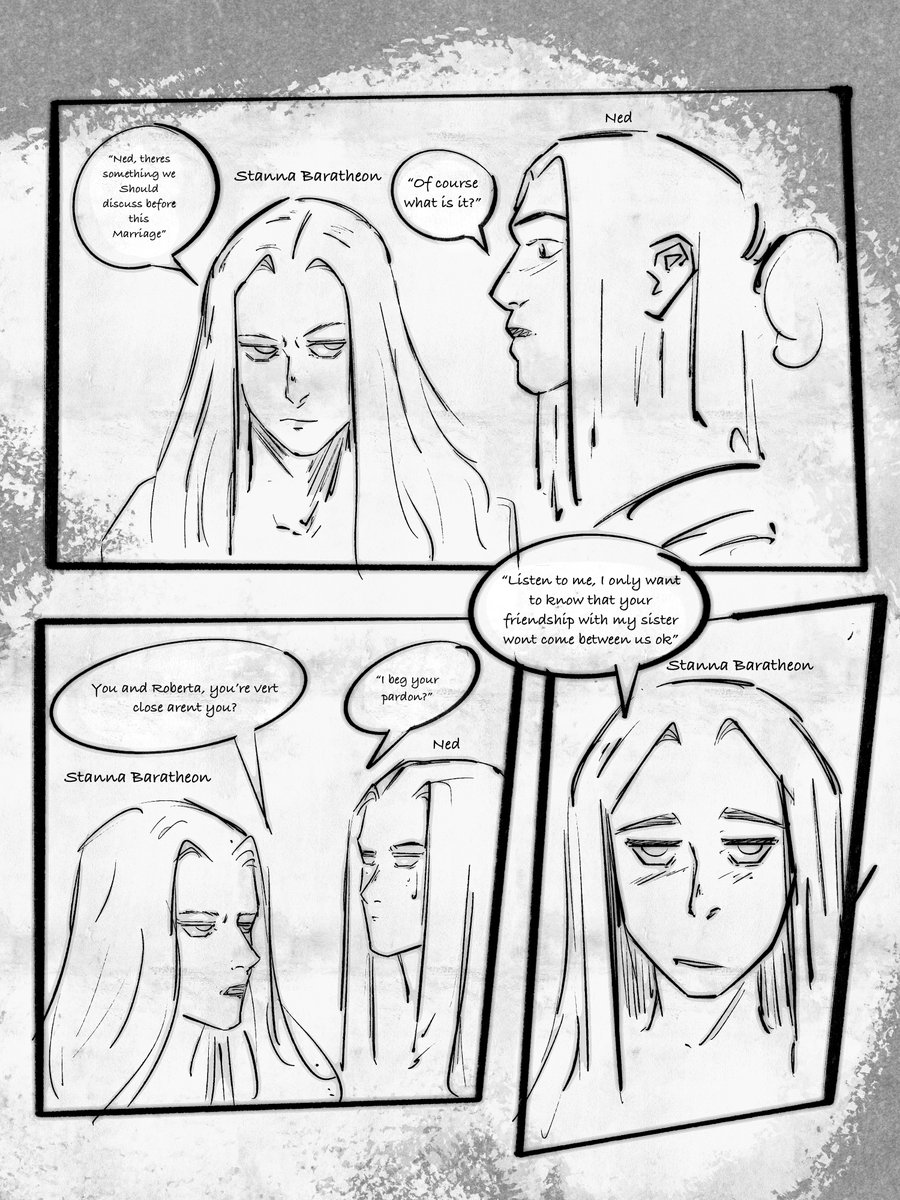 Rainboria's tweet photo. Fem Stannis Baratheon betrothed to Ned whilst Fem Robert is promised to Rheagar? 

#asoiaf #gameofthronesart #gameofthrones #robertbaratheon #nedstark https://t.co/3v0OEVYlAH