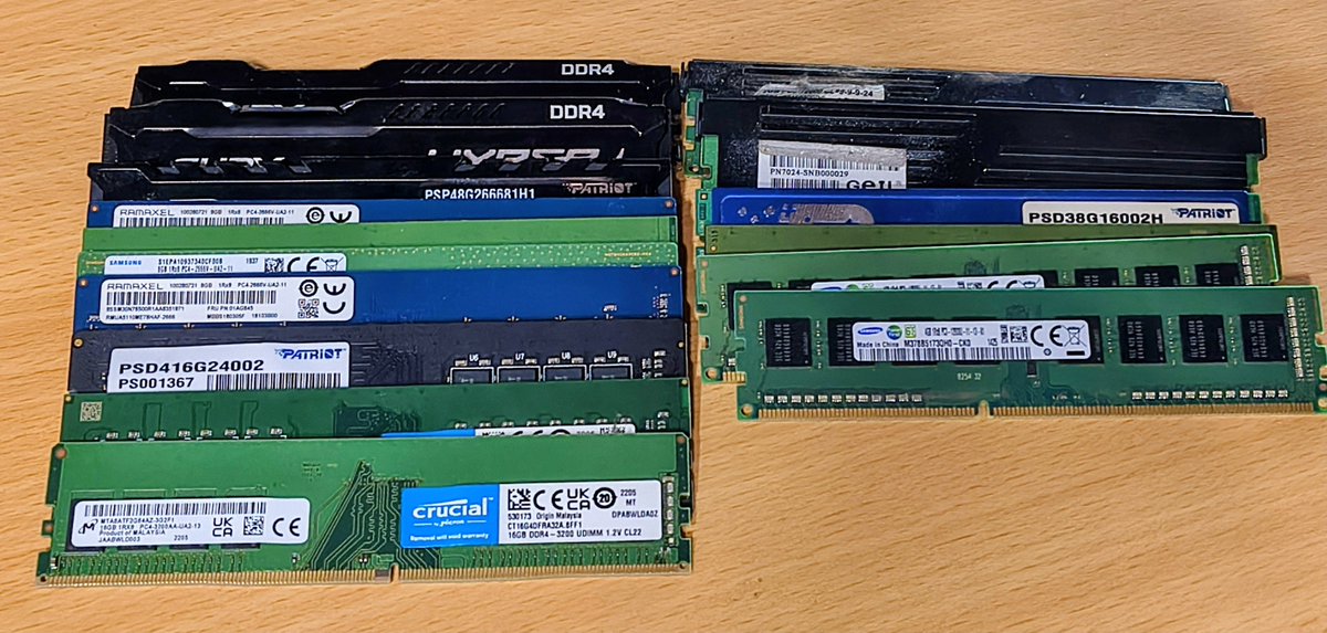 picotrek's tweet photo. Who else has an emergency stash of DDR4 and DDR3? Am I a hoarder or a forward thinker? #RAMCrisis #PCMR https://t.co/GwupLUNUeZ