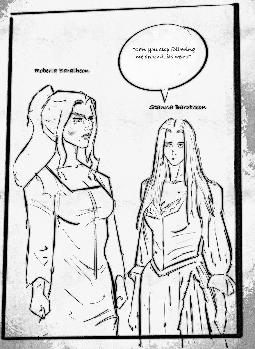Rainboria's tweet photo. Fem Stannis Baratheon betrothed to Ned whilst Fem Robert is promised to Rheagar? 

#asoiaf #gameofthronesart #gameofthrones #robertbaratheon #nedstark https://t.co/3v0OEVYlAH