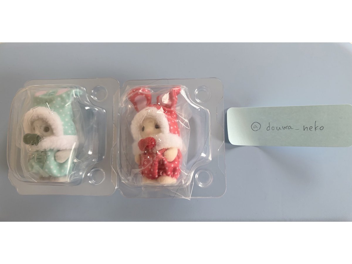 douwa_neko's tweet photo. @s2rnlx はじめまして、検索より失礼します。カラフルうさぎ❤️💚を所持しております。シマエナガ2種類との2：2交換は可能でしょうか。ご検討の程よろしくお願いします。 https://t.co/kfGvKKLRKh