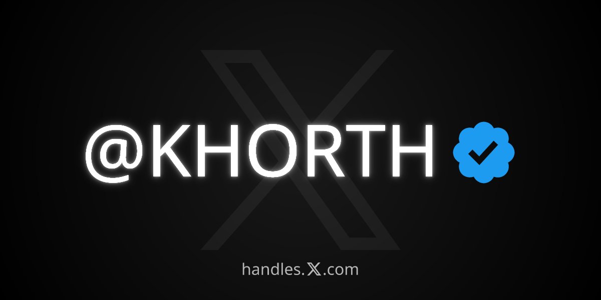 KHORTH's tweet photo. I just got @KHORTH from the X Handle Marketplace! Get your own at https://t.co/avjGuw2Ygi https://t.co/OvXa0iL6NF