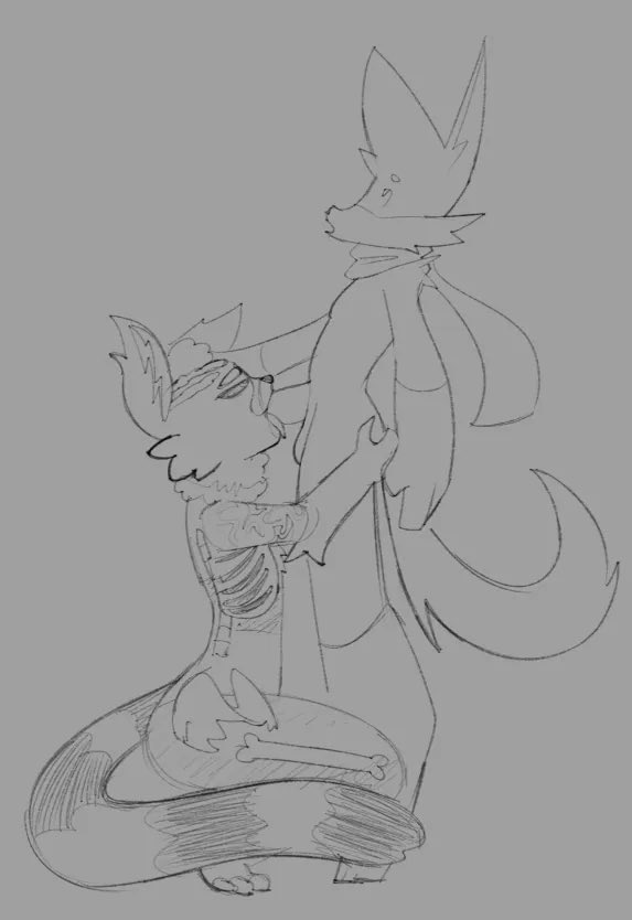 Klum__'s tweet photo. sketch with boyfriend i got from @-Bunibelol https://t.co/bTeTdQlOZa
