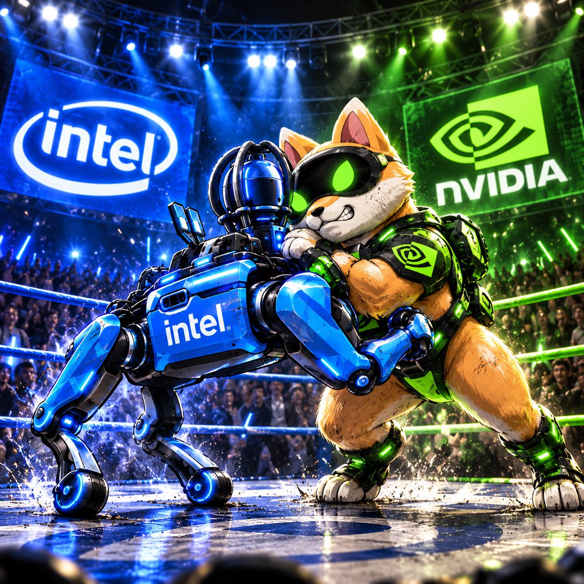 IntelRobotDog's tweet photo. @ArtificiallyInu $CHIP is not even 1 day old👀 just starting https://t.co/g9T0cvvKWm