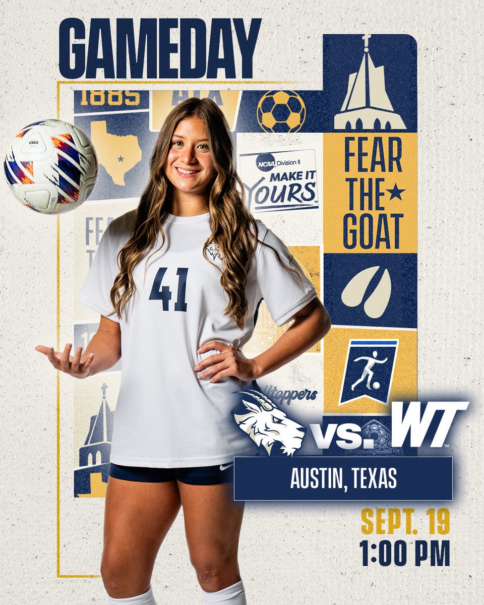 SEUAthletics's tweet photo. Conference soccer on the Hilltop. 

🏠⚽️ @SEUWSoccer  takes on West Texas A&amp;M at 1 p.m. #GameDay 

📺 https://t.co/5aEcwLJaTa
📊 https://t.co/jpLnUcIozo

#FearTheGoat https://t.co/x1iL4F5hKh