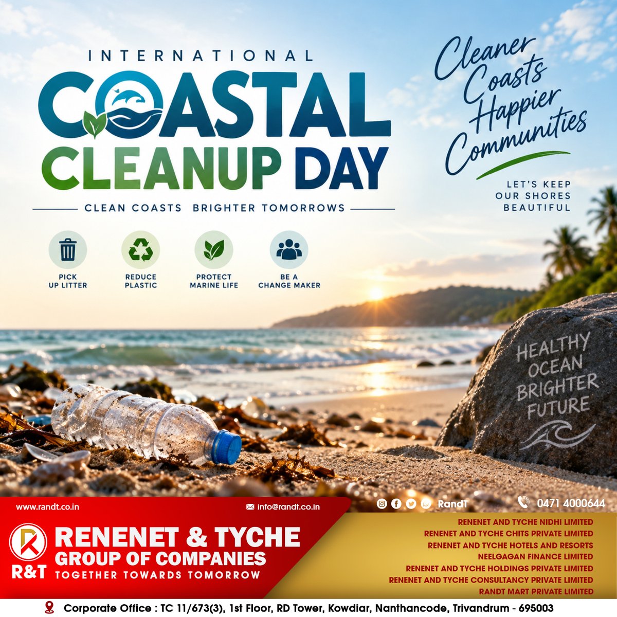 RandT_Group's tweet photo. 🌊💙 Cleaner shores, healthier oceans! 🌍 Every piece of litter we remove makes a difference. This #InternationalCoastalCleanupDay, let’s protect our coastlines, reduce plastic waste &amp; inspire action for a greener future. 🌿✨

#SaveOurOceans #CleanCoasts #GoGreen https://t.co/OLK9NJ9w6D