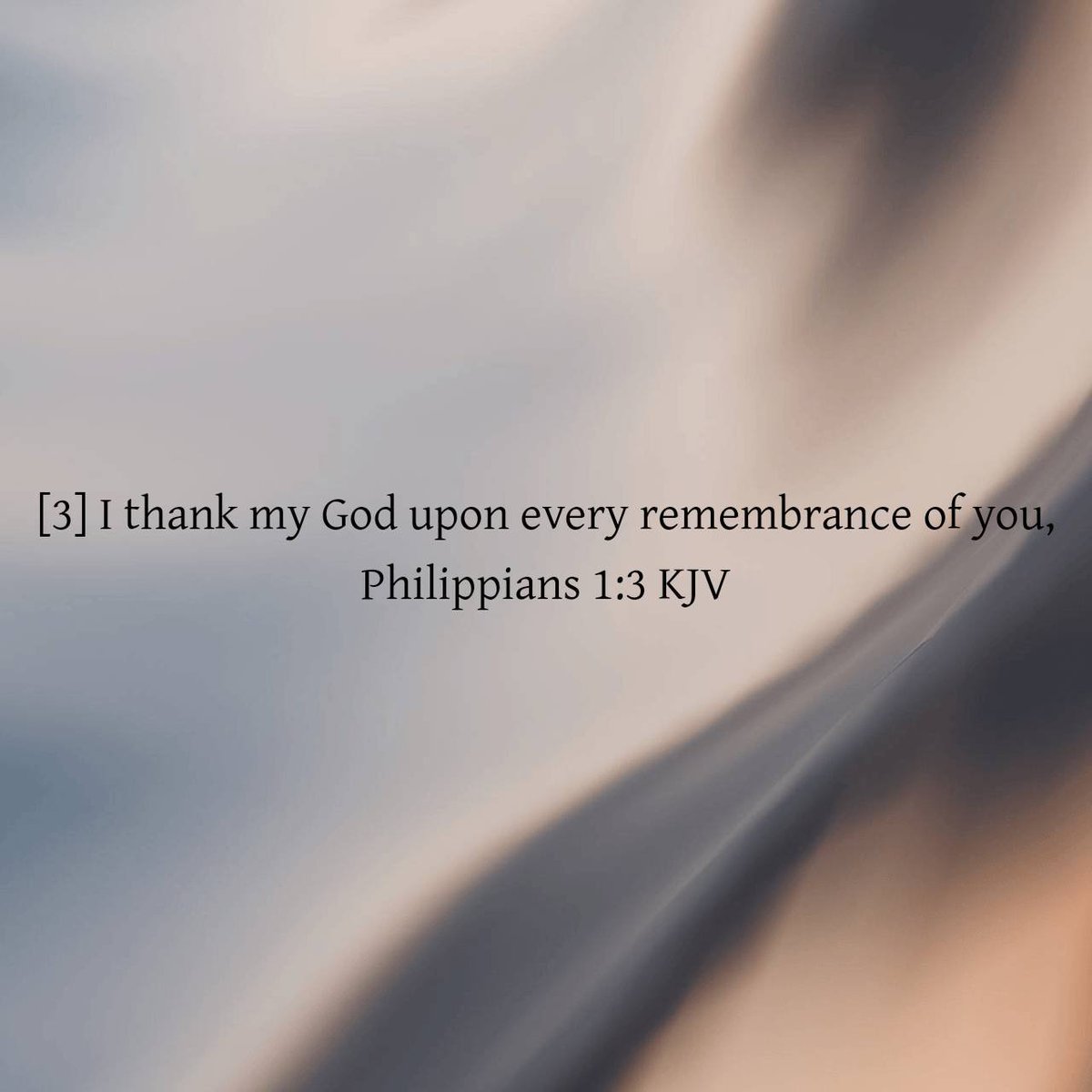 lisamabry's tweet photo. “I thank my God upon every remembrance of you, ”
Philippians 1:3 KJV

https://t.co/hnBCgozd3Y https://t.co/ssOzviJ2tY