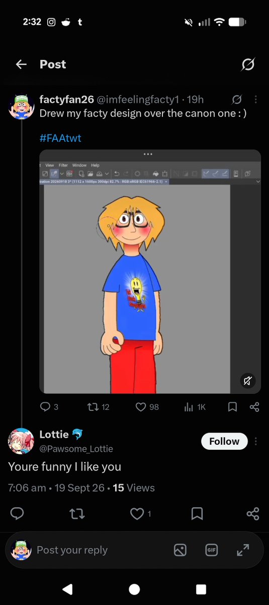 imfeelingfacty1's tweet photo. I literally almost shat out my entire organs I thought this was THAT Lottie commenting.

Still kinda weird person I blocked them but HOLY FUCKING SHIT MAN https://t.co/ORQGyzLSLi