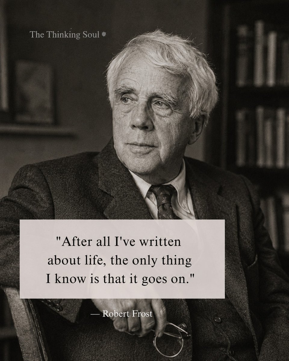 AssuntaSchuyix's tweet photo. Robert Frost was no stranger to the weight of loss. Before he became a four-time Pulitzer Prize winner, he navigated a life marked by profound personal tragedies, including the death of his parents, his sister, and four of his own children. This https://t.co/7VbpONmg0F
