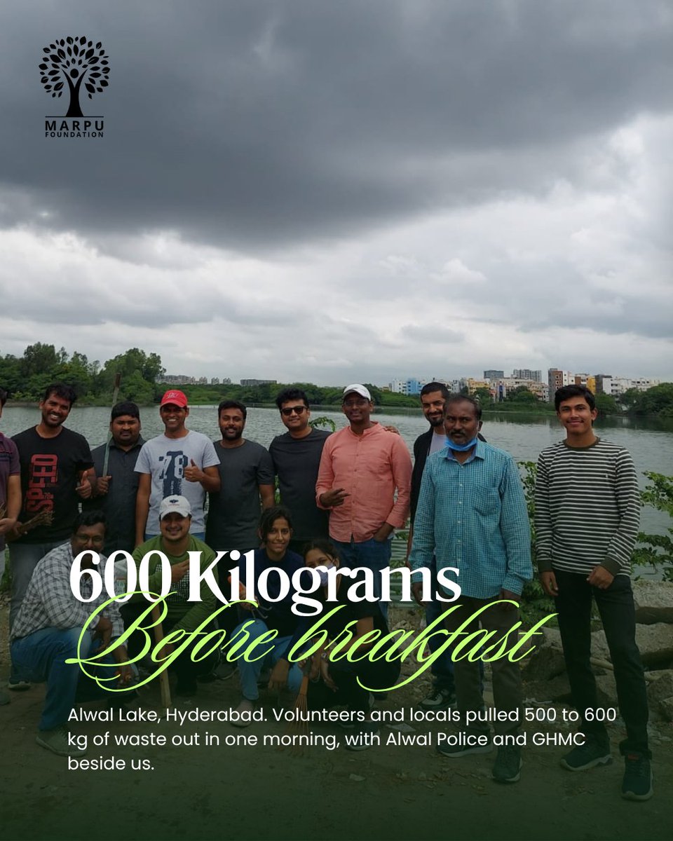 marpufoundation's tweet photo. World Cleanup Day 2026, 19 and 20 September: over 70 million people in 190+ countries clean their streets, lakes and beaches in one weekend.

#WorldCleanupDay #MarpuFoundation #CleanHyderabad #VolunteerFirstCSR #SwachhBharat https://t.co/yRKK2ymxaS
