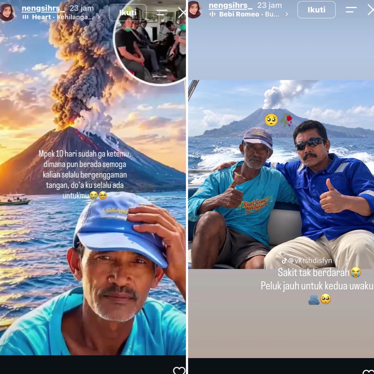 kysanagisa's tweet photo. nyesek banget paling gabisa baca ini😭😭😭
salah satu abk yg hilang di krakatau ini bernama pak surakhman (60) yg menurut info dari kerabatnya ternyata merupakan tulang punggung keluarga dan sedang merawat kakaknya yg tunanetra serta cucunya yg berusia 8 bulan
di foto terakhir terlihat raut wajah yg muram dan tidak menggunakan pelampung
sedihnya tuh baca komentar mungkin pak surakhman ini enggan berangkat karena bahaya tapi demi nafkah untuk keluarganya dia akhirnya ikut🥹
doa terbaik semoga semuanya bisa segera ditemukan🥹🥹🥹