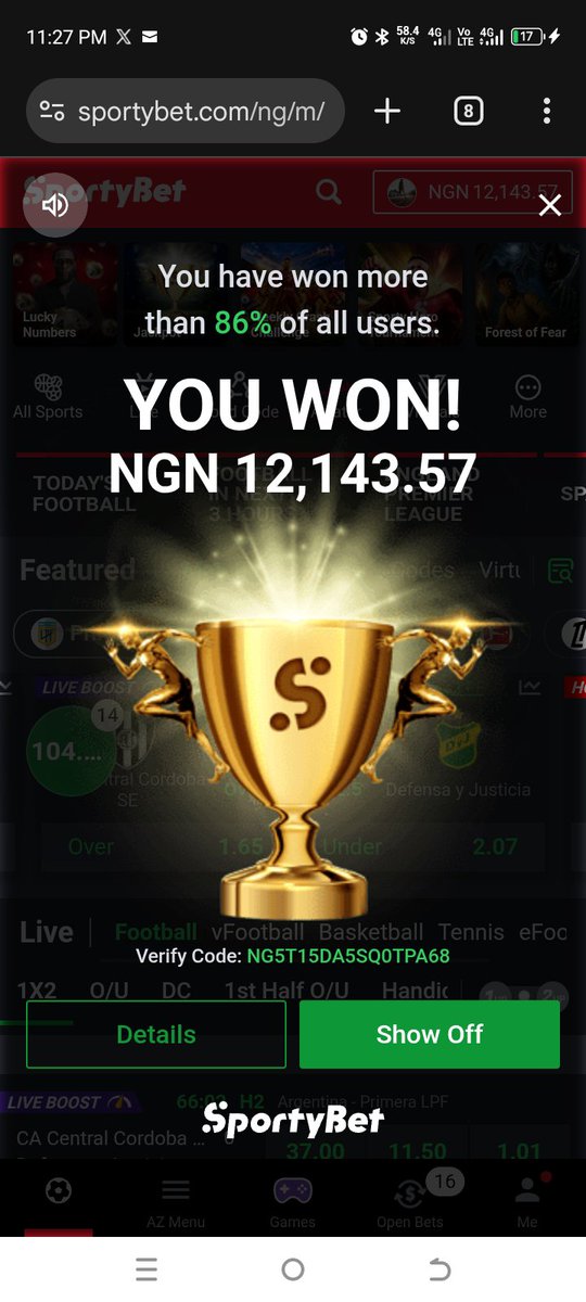 franknero2f4's tweet photo. @AyobamiDfirst Won from it thank you Sir https://t.co/lqlsN3amK0