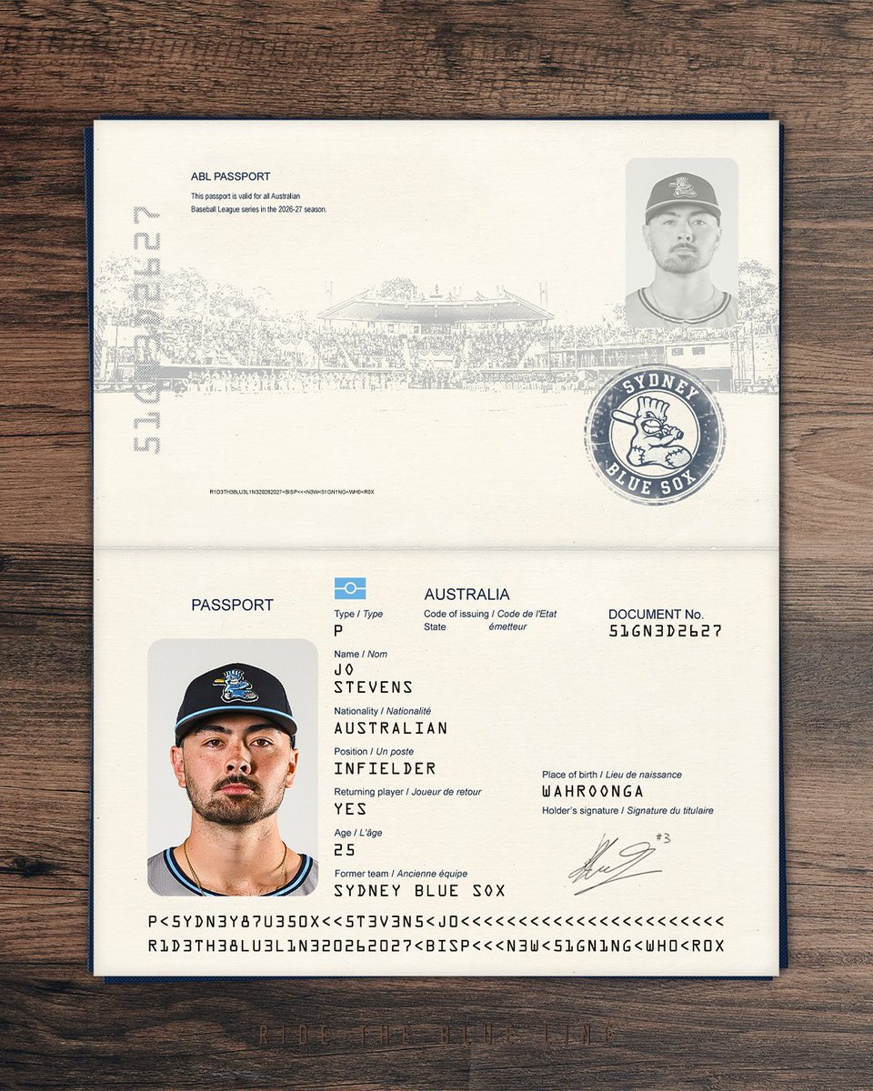 SydneyBlueSox's tweet photo. Let's go, Jo!
A constant threat on the basepaths, Jo Stevens led the Blue Sox with a perfect 7-for-7 stolen-base record last season. Now, heβs back on board for 2026/27.
Track every signing at https://t.co/Jm1Tpos2Qy.
#SydneyBlueSox #RideTheBlueSoxLine https://t.co/y2XwFamyLi