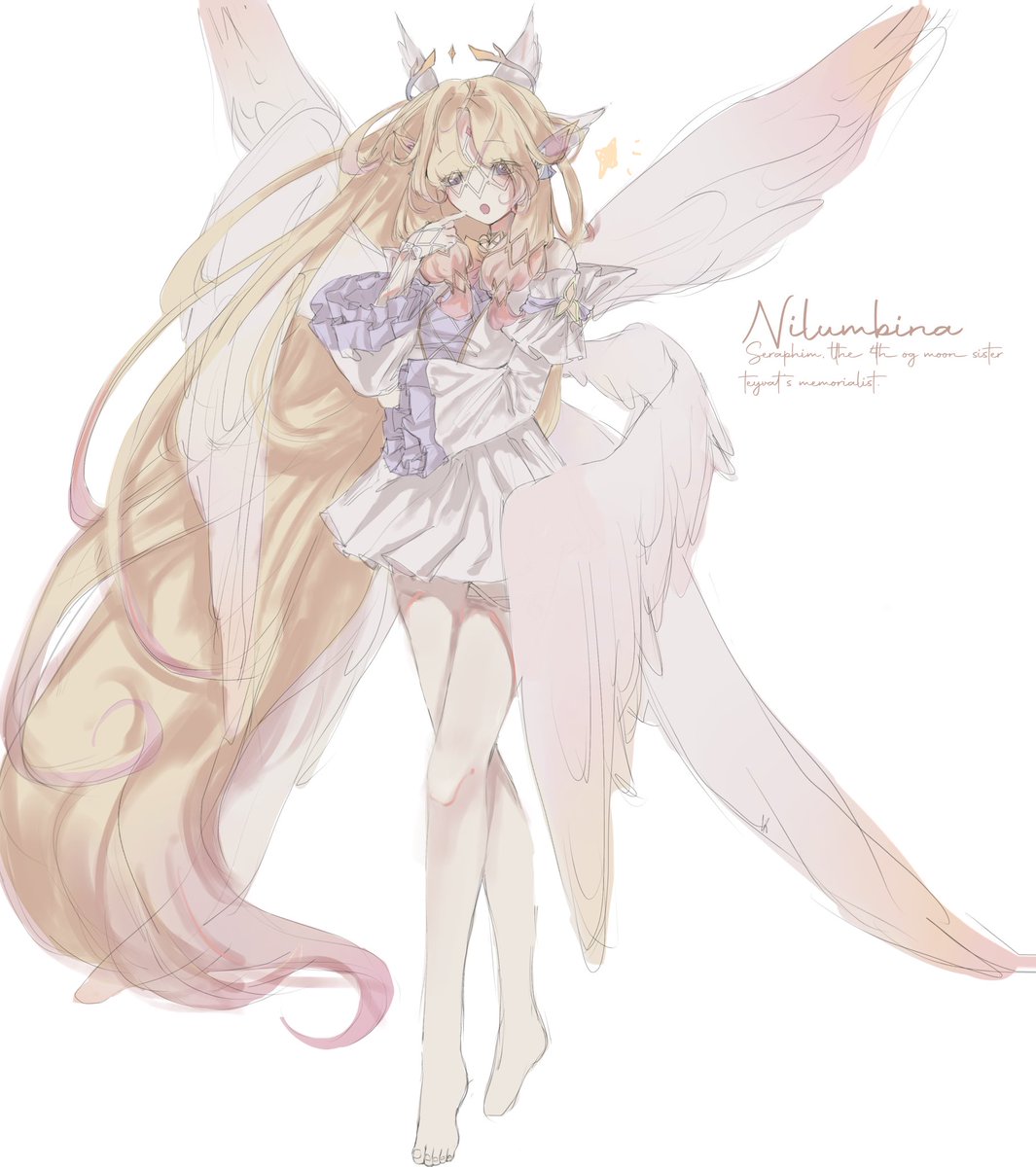 bunninzz's tweet photo. ⋆˙⟡ Art challenge !! Mixing both of your fav characters' design together !

ִֶָ🪽་༘This was my take on Columbina x Nicole — she kinda gives me Koitar vibes if she was playable https://t.co/paMRp5z6RK