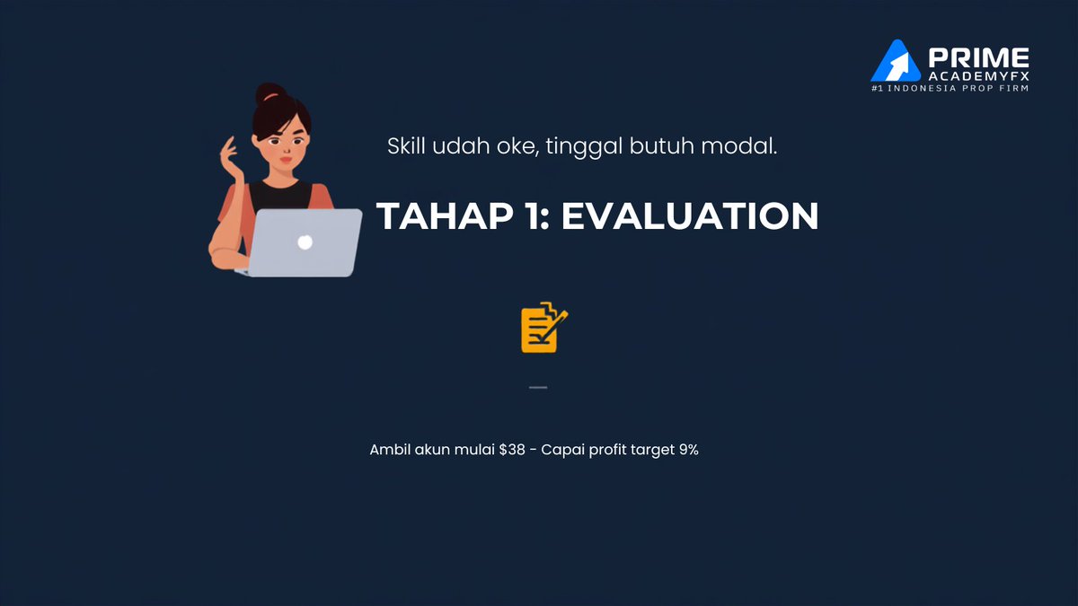 Kageyoru_'s tweet photo. Modal gede bukan lagi alasan buat nggak mulai trading serius ๐ช
Sistemnya udah ada, tinggal kamu yang eksekusi. Geser buat tau cara kerjanya ๐
Mulai evaluation-mu sekarang: https://t.co/hgarCTKOkp
#PrimeAcademyFX #PropFirmIndonesia #TradingIndonesia https://t.co/c709V4QK0i