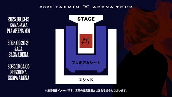 saaaaya_hee's tweet photo. MOAちゃんへ
去年のテミンのツアーで同じステージ構成でした。Veil席に入った感想はずっと近くで見れて良かった✨ただ半分はお尻見ることになりますが...
アリーナだったのでプレミアムシートでも全然近いし、ドームや1人と5人とでは感じ方が違うのかもしれません。
1度体験してみるのも楽しいですよ🥰 https://t.co/BzETmcmeYu