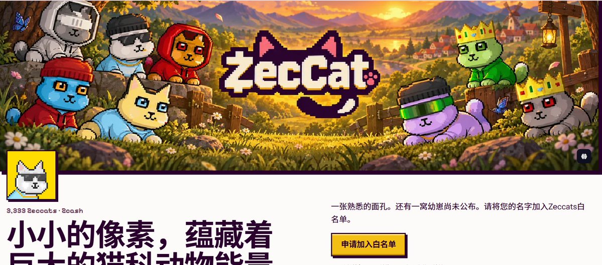 haoqi78956's tweet photo. 最近zec势头很猛啊，价格高歌猛进，生态nft也开始开花了，可以关注一下，这里有个项目@zeccatnft可能有潜力，反正我关注了，可以申请一下白名单。 https://t.co/FT7LMmFSKa