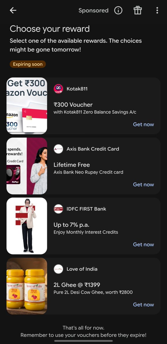 isaptashwa's tweet photo. This is Gpay in 2026. These are rewards? https://t.co/FxOcx0Wvnr