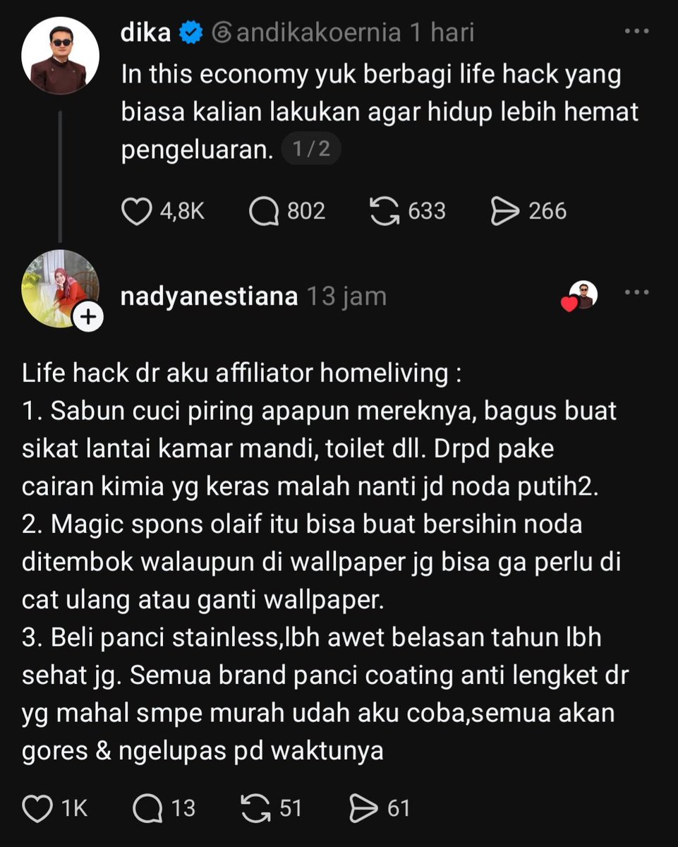 byraa___'s tweet photo. LIFE HACK HOMELIVING GINI TU BERGUNA BANGET 😭
Soalnya jarang ada yang bahas, padahal bisa bikin pengeluaran rumah tangga lebih hemat! https://t.co/kwYdM1czcc
