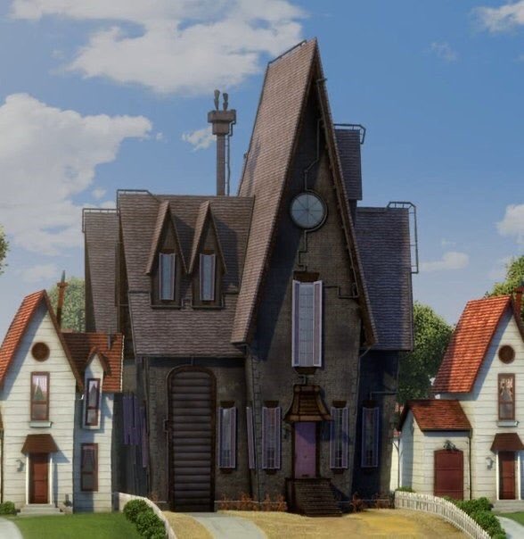 fikusa75's tweet photo. ミニオンの映画で出てくるグルーの家マイクラで作ってるんだけどむずくね？#マイクラ #Minecraft #建築勢 #ミニオン https://t.co/aIa9Z8nVet