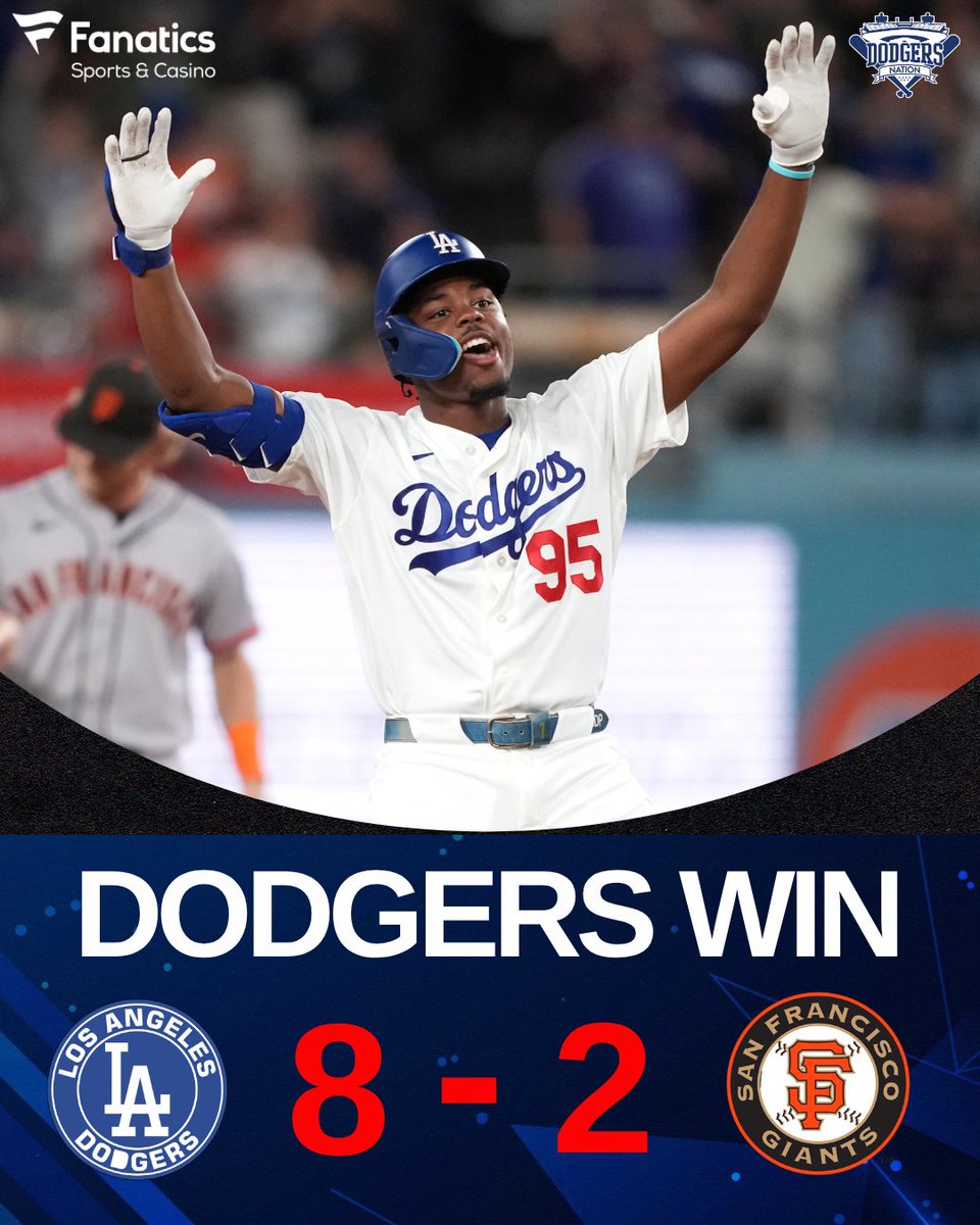 DodgersNation's tweet photo. FINAL: The Dodgers with a GIANT 8-2 win‼️

LA hit for home runs in the 8th inning, Mookie Betts went deep twice, Josue De Paula was 2-3 with an RBI double in his Dodger Stadium debut, Tyler Glasnow struck out a season-high 10 batters, and Edwin Díaz pitched a scoreless 9th inning.

Tarik Skubal on the mound tomorrow💪