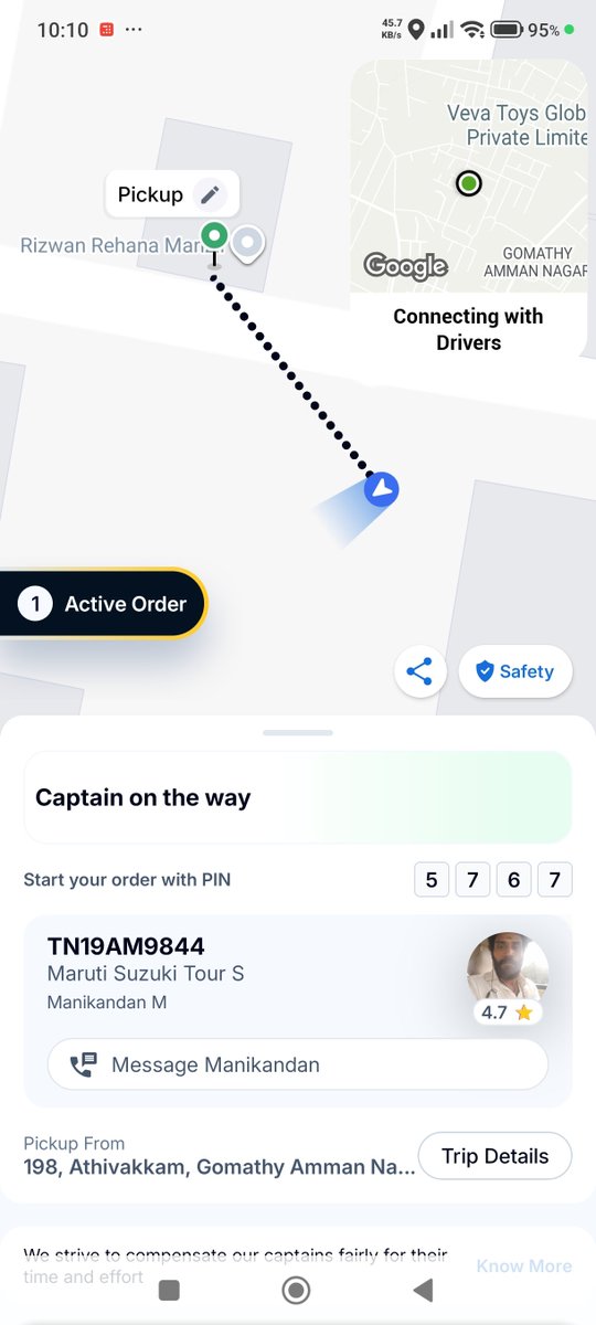 abdulbakhisayed's tweet photo. Hello Rapido, is this how your drivers behave? I had booked a ride from RedHills to Royapettah and the fare showed was 460 Rs., driver called and first asked 600 Rs., so we told him we won't pay extra. He then told to cancel the ride and he said he will not cancel. He also threatened my uncle if we don't cancel we will not be able to book any future rides from Rapido. How is this behaviour acceptable? I want your riders to be humbled for the safety of the customers. I want a resolution for this as well.
#rapido #rapidodrivermisbehave
@rapidoapp_