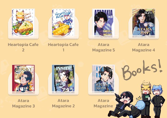 Kikansha_'s tweet photo. Town open!

2026.09.19 (Sat) until 19:30 GMT+7
🏡Town ID: 182897 (SEA server)
🔐Pass: npc

Feel free to shop my books &amp; CDs!
- Atara Magazine Vol.1-5
- Heartopia Cafe Vol.1-2
- Rhythm Game Music (DJMAX/Deemo/BEMANI etc.)

※I will be AFK during that time
#Heartopia https://t.co/457y3b7WtC