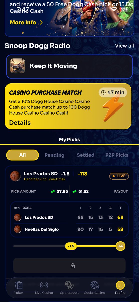 saunfars's tweet photo. 4 hours no payout no reply
+
They have cashout button that never works Switching platforms might be best @dogghousecasino @SnoopDogg @ChalkboardHQ @GamblingPodcast @GamblyBot @SBRReview @DoghouseRecords @loyalty_cl2364 #nfl #Gambling𝕏 #notright #scam #ripoff #makeittight https://t.co/ZXEK1GdYFW