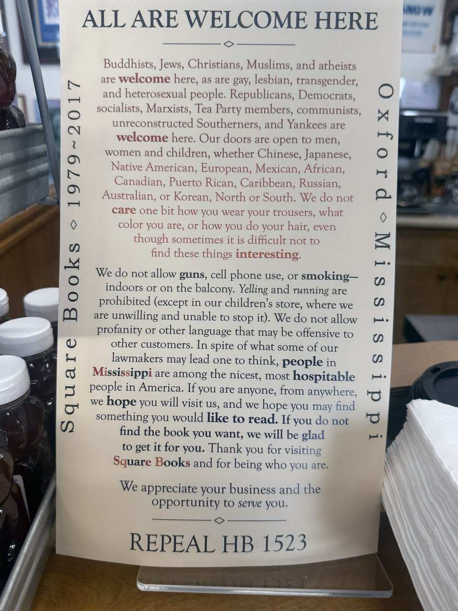 sportsiren's tweet photo. The BEST part about Oxford besides the friendly folks and football is Square Books. One of my favorite bookstores in the world. Visit tomorrow if in town. I just love it there❤️ @SquareBooks https://t.co/N5H140BfeD