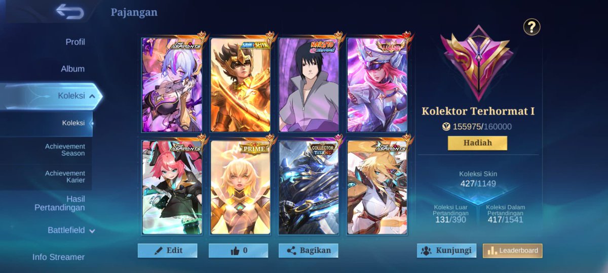 matcxaa's tweet photo. 𓉳  ❤︎  ⋆ wts akun ml kolektor terhormat 1 ⟡
𓇢𓆸 ─  freya legend, suyou naruto sasuke, vexana, layla, lesley aspirant, granger prime, yss collector 𓇼 ˖   ۫  ݂

⊂⊃ 𓈒 allkos, nominus, siap ce
⊂⊃ 𓈒 wdp on
⊂⊃ 𓈒 akun pribadi

𓈒 ❤︎︎ ࣪ ˖ 870k nepiss
#zonauang https://t.co/lGBG6iEInz