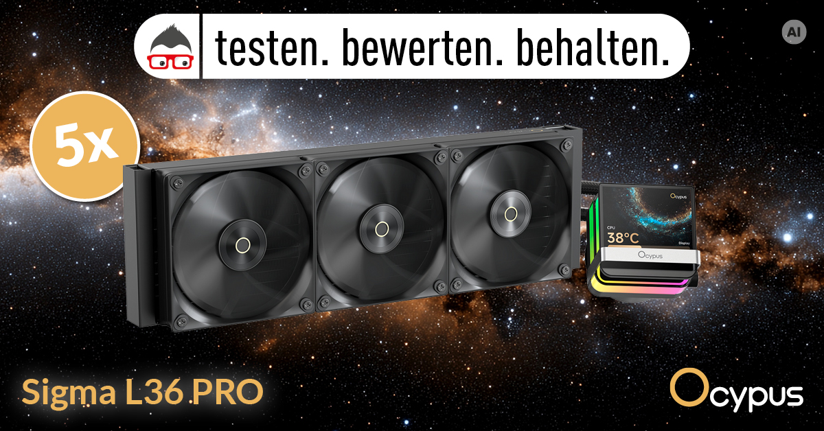 alternate_de's tweet photo. Cooling mit Style! ✨ https://t.co/kyoCGgZmI4
Mach mit bei diesem gemeinsamen #Produkttest 📝 von 'techrush und @Ocypus und sichere dir mit etwas Glück eine von fünf Sigma L36 PRO AiO-Wasserkühlungen. 🌊
Jetzt Link klicken und bewerben! ✅ https://t.co/Gcxwo9k0q0