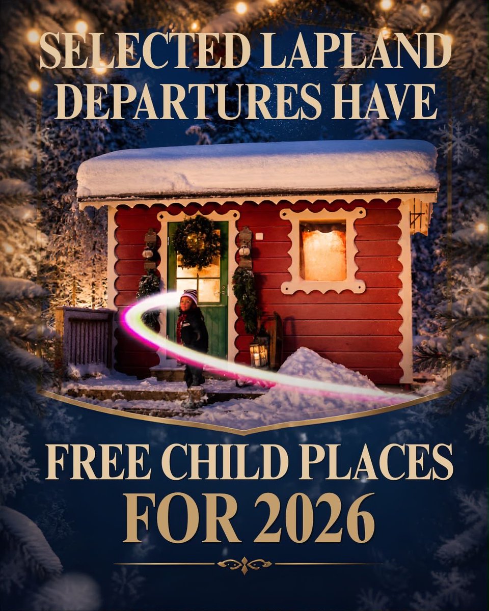 NJTSuzanne's tweet photo. If a trip to see Santa has ever been on your family's wish list,let’s get it booked. 

✨ All prices include the free child place, based on 2 adults and 1 child aged 5 on the Santa's Magic package. https://t.co/hdogNY3G9h