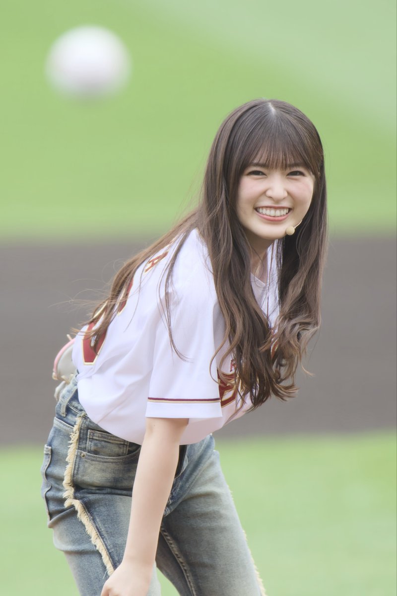 B7_ngz's tweet photo. 2026.09.19  楽天モバイル最強パーク宮城

あーや🍅セレモニアルピッチ⚾️
#小川彩
#乃木坂野球部
#乃木坂46 https://t.co/NaZhWHb3Qe