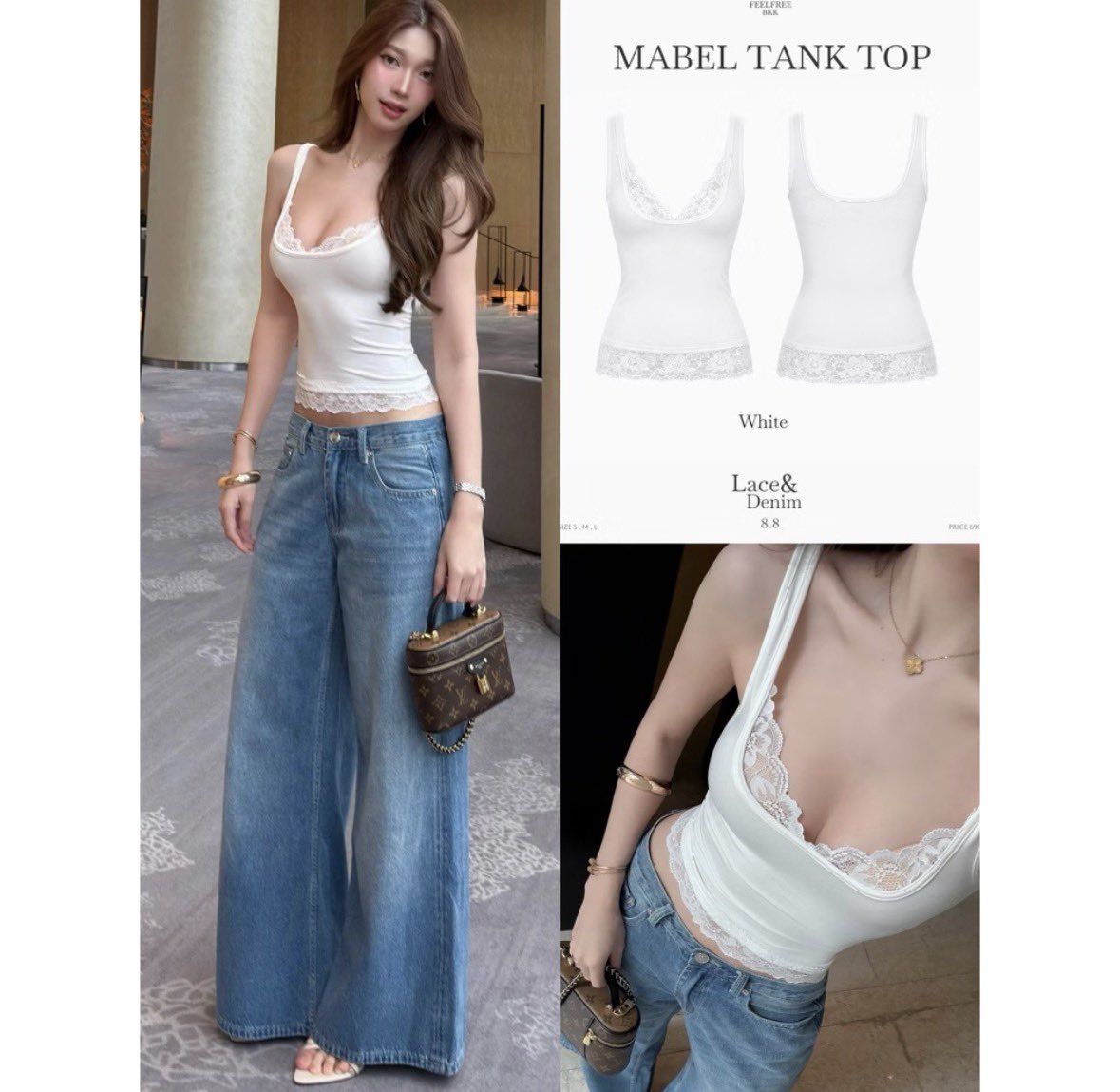 m4utun1z's tweet photo. ส่งต่อ feelfree bkk รุ่น Mabel Lace Tank top
Size L ka สีขาวล้วน ถุง+ป้ายครบ ขอดูพต.ได้เลย
⋆౨ৎ˚ 320รวมส่ง นัดรับbtsเสนา/รัชโยธิน 300 ʚɞ
#feelfreebkk #ส่งต่อfeelfreebkk #เสื้อผ้าแบรนด์ไอจี #duexstutio #atipa #unigam #ส่งต่อเสื้อผ้ามือสอง #serlyn https://t.co/cQo9JA18Vz