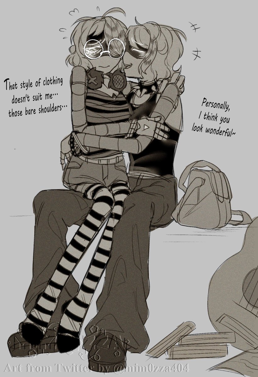 mim0zza404's tweet photo. Just silly sketches... I just thought it'd be funny to dress them up as emo, you know, like a joke? They're really dumb either way.😗
#envy https://t.co/i2ovXXzomq