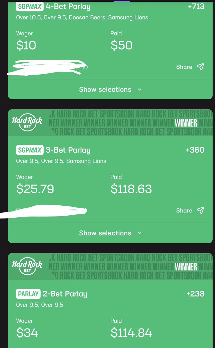 BetHerLocks's tweet photo. 🥂 Cashed out my discord today, now I’m about to cash yall 🥂

Just a sneak peek of tonight’s wins 😉 

And MUCH more but yall know we limited to 4 pics per post 

POTD coming soon

#prizepicks | #propsedge | #hardrockbet
| #Gambling𝕏 https://t.co/WluIrRyrhW