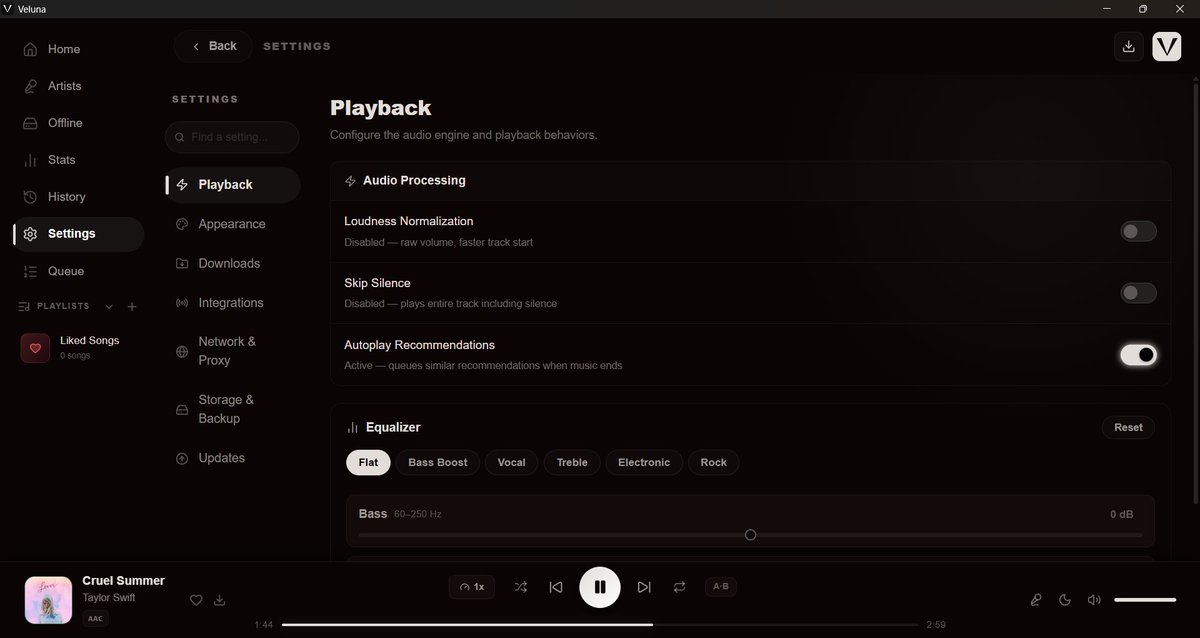 DroidAesthetics's tweet photo. Looking for a good music player for your desktop? 

Meet Veluna.
> Stream music from YouTube Music
> Most songs stream in AAC format
> Download songs in FLAC, MP3, Opus &amp; M4A
> Synced lyrics
> Ad-free &amp; no subscriptions
> No account required
> Linux &amp; Windows support https://t.co/YvGg647z2s