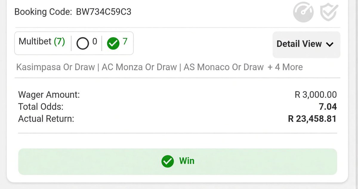 MrEasy_Money_'s tweet photo. Boooom! 💥 congrats fam! 🥳 

#betway #punter #winningbet #tipster #betting #BettingCommunity #BettingPicks https://t.co/jXKY5dWN1c