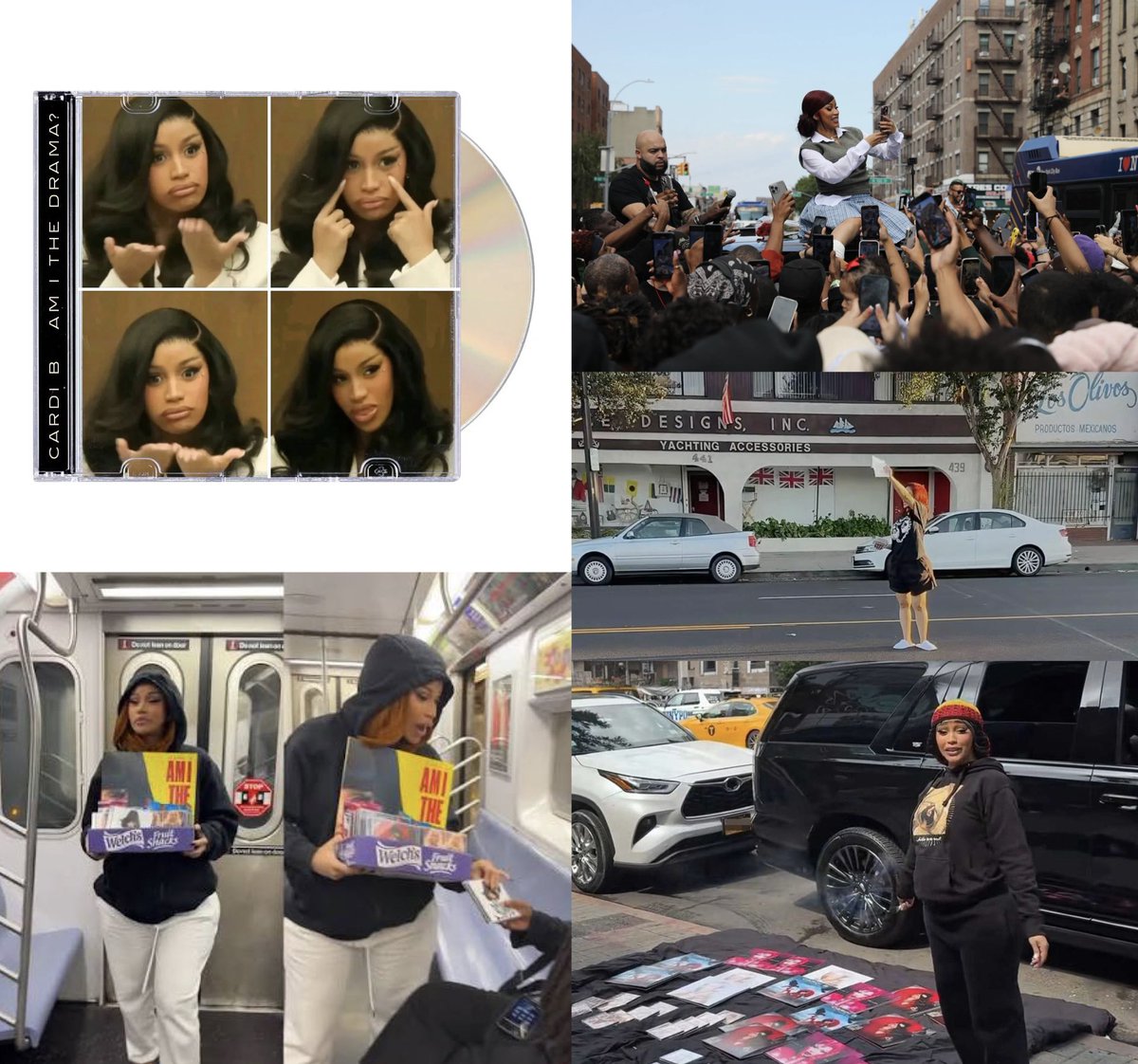 TheePopCore's tweet photo. One year ago, the Am I the Drama? era began, with Cardi B turning the album’s rollout into a masterclass in marketing that was eventually studied by Howard University.

From promoting the album on the ground to viral courtroom appearances and nonstop media attention, Cardi kept the project at the center of the cultural conversation, translating the rollout into a No. 1 debut with 200,000 equivalent album units, her second Billboard 200 No. 1, 3× Platinum certification in under 60 days, and a $70 million-grossing Little Miss Drama Tour, with the album still charting on the Billboard 200 today.