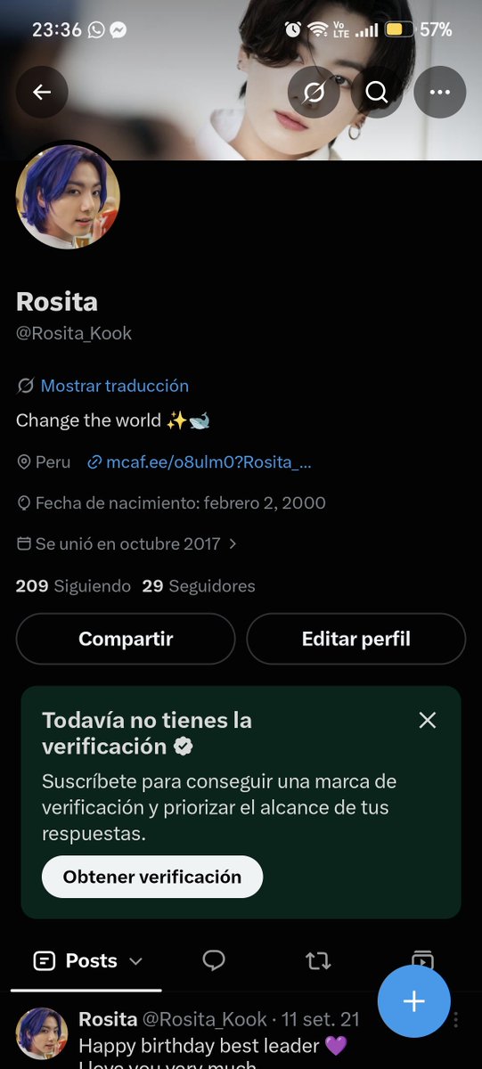 Rosita_Kook's tweet photo. @KingGloglo Soy ARMY del 2016, tuve cuenta en 2017, conocí a BTS gracias a una compañera que vino a mi cole,  no me decidía de bias si Jhope o Jk, los MV salían a las 4 de la madrugada aquí en Perú 😭 así que tocada madrugar, también aprendí  sobre votar, espero pueda ganar 💜 #btsxgloglo https://t.co/Q3C3bN8Lm3