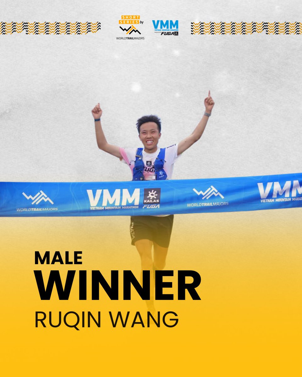 worldtrailmajrs's tweet photo. 🔥 RUQIN WANG WINS THE VMM 50K! 🇨🇳🏆

50K. 2,800m+. And just around 5 hours of
Congratulations, Ruqin! 👏🔥

#WorldTrailMajors #VietnamMountainMarathon #VMM #TrailRunning https://t.co/BMkR3tdeTq