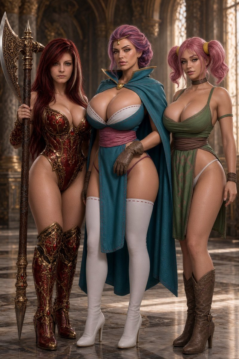 IvannaTheRed's tweet photo. I was in Stone Dragon where i met Alice and Carla. Elizabeth were singing there. I met Samantha and Jill, mother and siter of Krowley. And in mayor house met with Fina and Astra. Thank you @boobsgames for creating this masterpiece. https://t.co/o8pMb2vsSz