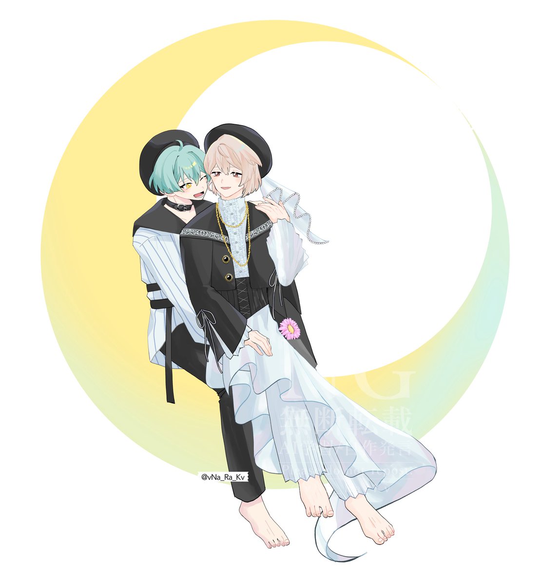 vNa_Ra_Kv's tweet photo. こちらの🐗🐍動画にLive2D用のイラストで参加させて頂きました🫶🏻
イラストでは結構隠れてしまったのですが、アンシャ衣装モチーフの衣装デザインでした🌙
初めての事ばかりでしたが、とっっっても素敵な企画のお手伝いができて嬉しかったです！期間限定の公開ですので是非🎶 https://t.co/HCvjpQ2HdC