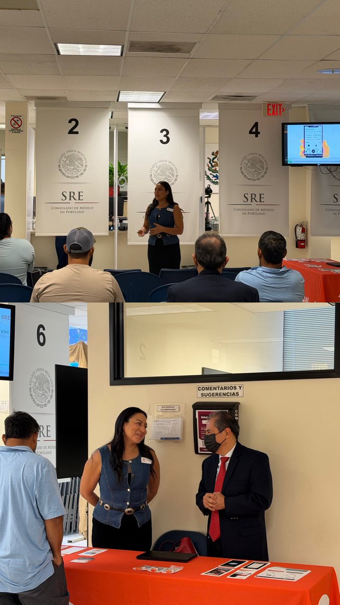 ConsulMexPot's tweet photo. Nuestras #VOE, #VDS y #VAF brindaron información a nuestra comunidad 🇲🇽 sobre oportunidades educativas, servicios de salud y opciones financieras💵 Agradecemos a nuestros aliados de LatinoNetwork y @PointWest_CU por su colaboración y compromiso para acercar estos servicios. 👏🏼 https://t.co/14cHmRsBV0