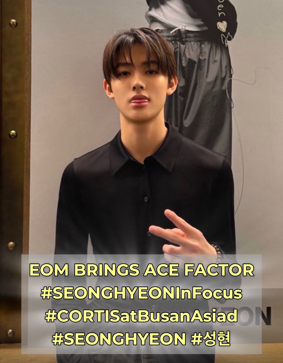 Seayeaha's tweet photo. @deardimple0113 The stage hasn't even started, yet SEONGHYEON's EOMAGNETISM fills Busan. ACEOM energy and EOMPERIAL presence promise a TMA night to remember.

EOM BRINGS ACE FACTOR

#SEONGHYEONInFocus
#CORTISatBusanAsiad
#SEONGHYEON #성현 https://t.co/Ck8JMdtKAu