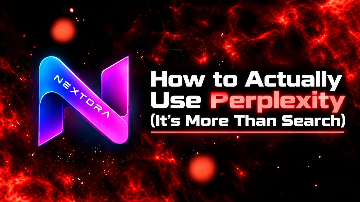 NextoraChannel's tweet photo. 🚨 New Video Is LIVE on YouTube!
How to Actually Use @perplexity_ai (It’s More Than Search)
Perplexity isn’t just another search engine there’s a lot more you can do with it.
Watch the full video on YouTube
https://t.co/jvUncY4CQ9
#Nextora #Perplexity #AI #AITools https://t.co/3o5ILlzgY8
